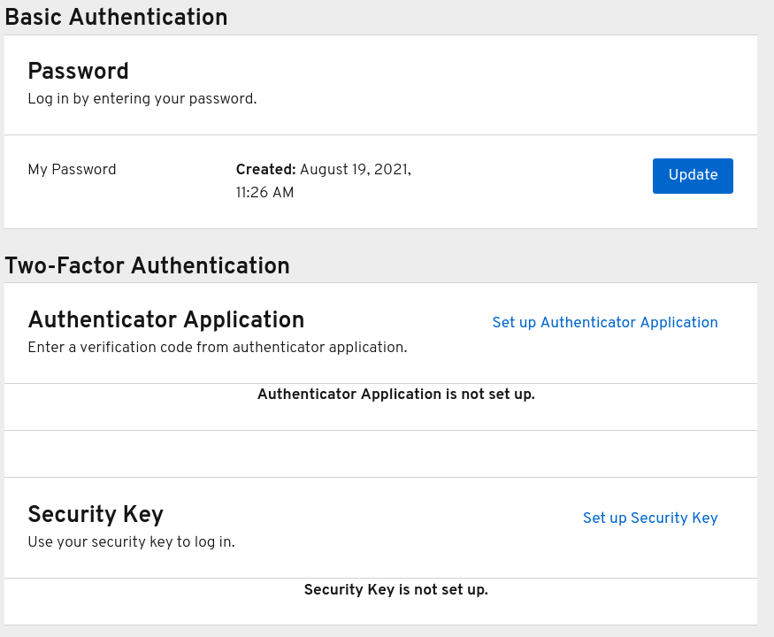 Signing In With Security Key