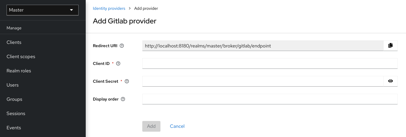 Add identity provider