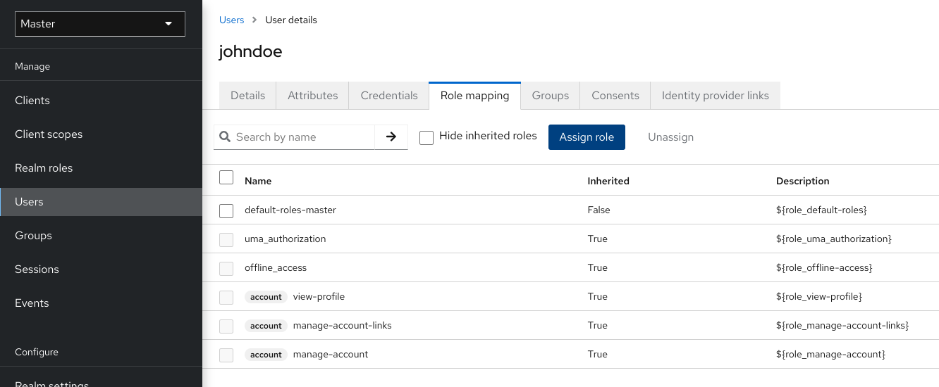 Role mappings