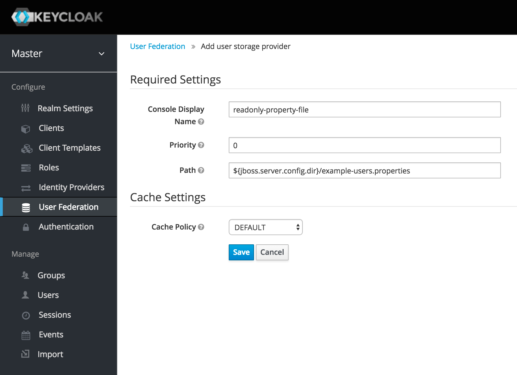 storage provider with config