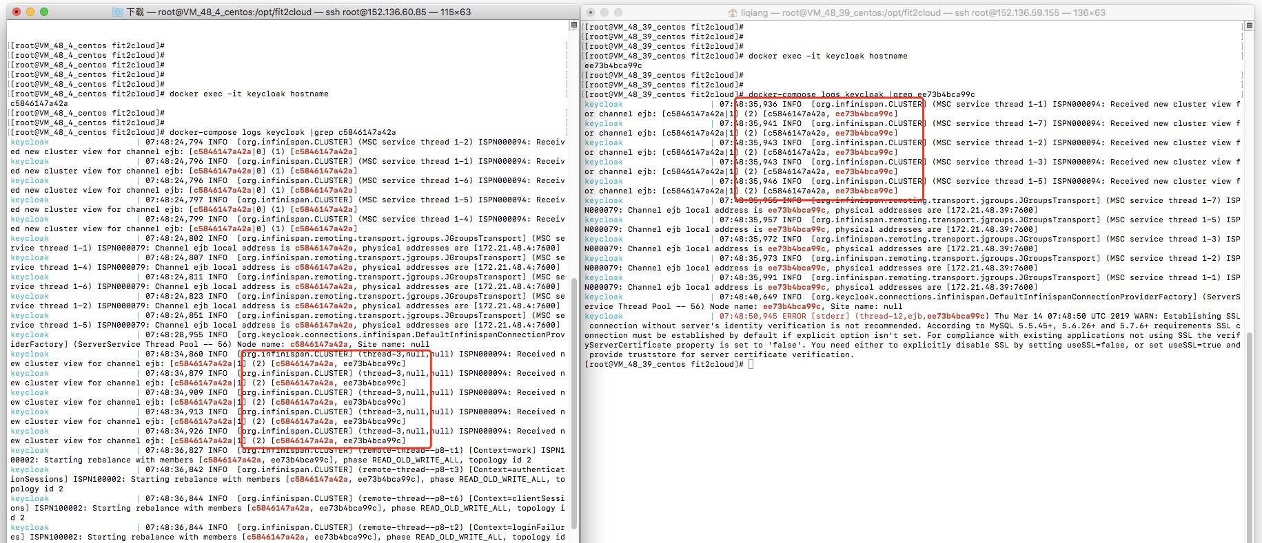 Keycloak Cluster Setup Keycloak
